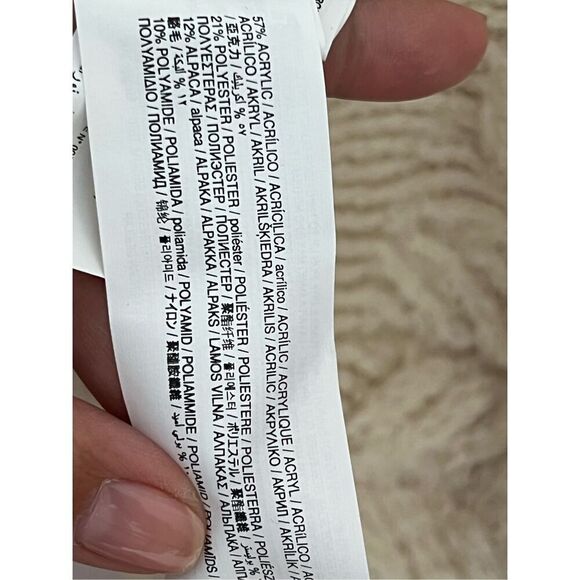 Mango MNG cable knit exaggerated shoulder sweater nwt M - Picture 6 of 7